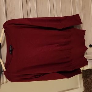 WHBM XL burgundy sweater